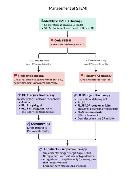 Лечение инфаркта миокарда с подъёмом ST (STEMI)