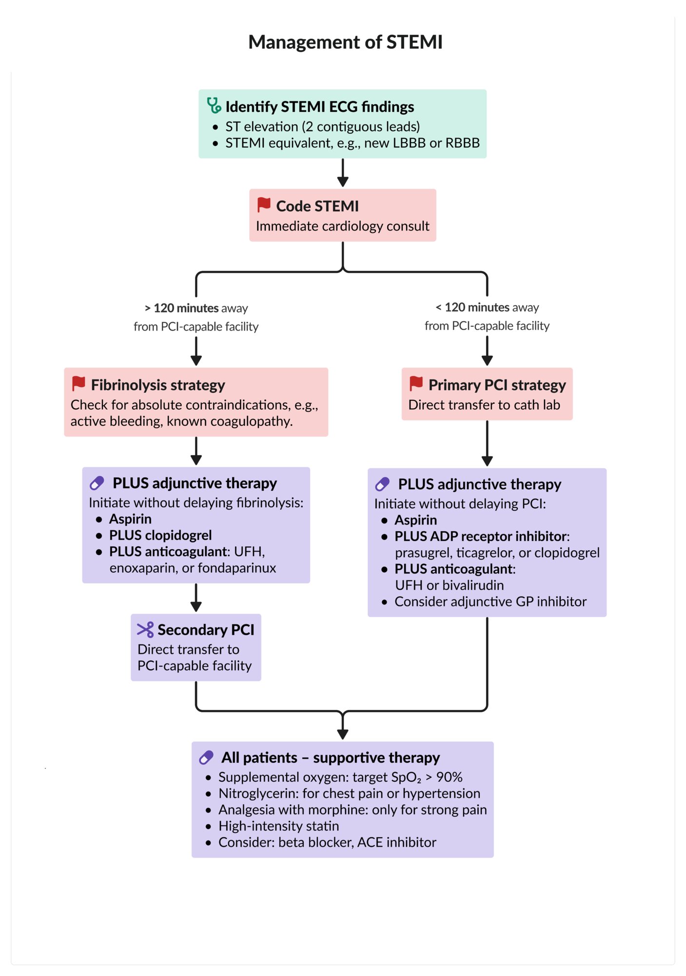 Лечение инфаркта миокарда с подъёмом ST (STEMI)